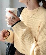 【SALE／50%OFF】Discoat 【リピーター続出/26色展開】モチモチリブパイピングハイネック《WEB限定》 デ…