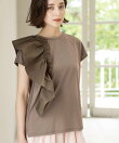 【UVケア/接触冷感】アシメフリルドッキングカットソー《洗濯機OK》