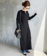Spick & Span 《新色有り / 追加》ヘンリーネックリブニットワンピース スピックアンドスパン ワンピース…