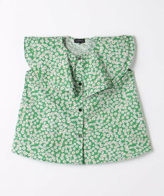 【SALE／40%OFF】UNITED ARROWS green label relaxing 花柄 プリント フリル ブラウス 100cm-130cmbr ユナイテッドアローズ アウトレット トップス シャツ・ブラウス オレンジ