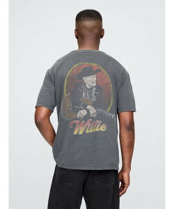 GAP (U)��Willie Nelson �E�B���[�E�l���\�� �O���t�B�b�NT�V���c �M���b�v �g�b�v�X �J�b�g�\�[�ET�V���c �O���[�y���������z