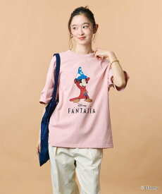 【SALE／50%OFF】FREAK'S STORE DISNEY/ディズニー『ファンタジア』/ミッキーマウス / クルーネック プリントTシャツ 【限定展開】 フリークスストア トップス カットソー・Tシャツ ネイビー ホワイト グレー ブラック ピンク