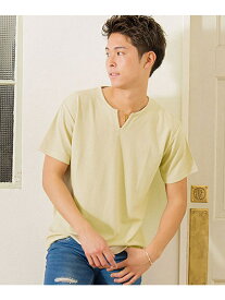 VICCI VICCI2タイプネックハニカム半袖Tシャツ シルバーバレット トップス カットソー・Tシャツ