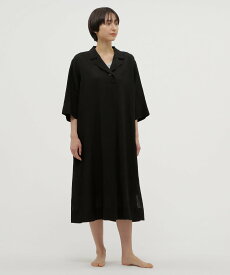 MARGARET HOWELL BLACK LINEN マーガレット・ハウエル ワンピース・ドレス その他のワンピース・ドレス ブラック【送料無料】