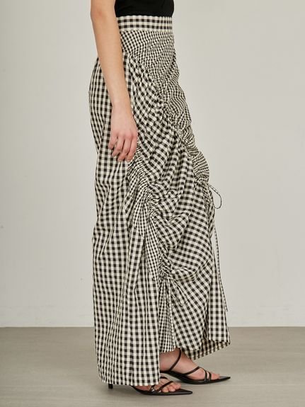 【SALE/70%OFF】styling/ 【セットアップ対応】ギャザー2WAYスカート スタイリング スカート ロング・マキシスカート ホワイト レッド ブラック【送料無料】 - メイン画像 14