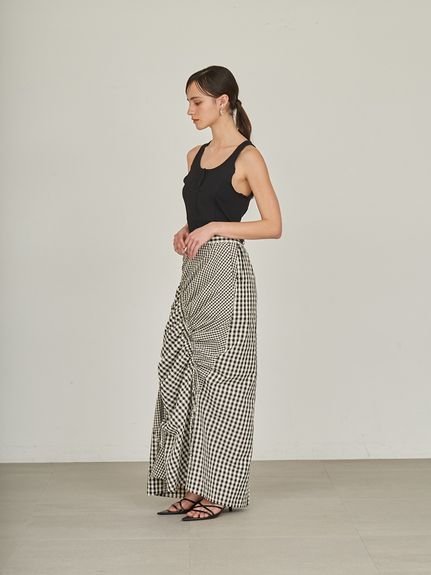 【SALE/70%OFF】styling/ 【セットアップ対応】ギャザー2WAYスカート スタイリング スカート ロング・マキシスカート ホワイト レッド ブラック【送料無料】 - メイン画像 15