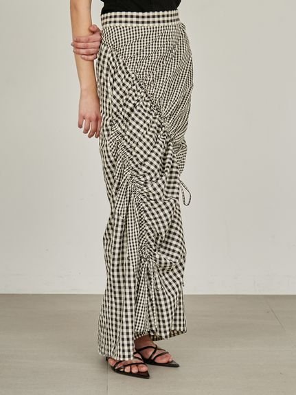 【SALE/70%OFF】styling/ 【セットアップ対応】ギャザー2WAYスカート スタイリング スカート ロング・マキシスカート ホワイト レッド ブラック【送料無料】 - メイン画像 6