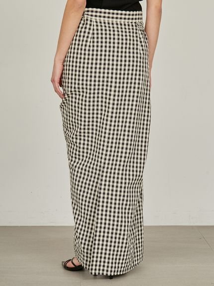 【SALE/70%OFF】styling/ 【セットアップ対応】ギャザー2WAYスカート スタイリング スカート ロング・マキシスカート ホワイト レッド ブラック【送料無料】 - メイン画像 7