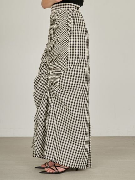 【SALE/70%OFF】styling/ 【セットアップ対応】ギャザー2WAYスカート スタイリング スカート ロング・マキシスカート ホワイト レッド ブラック【送料無料】 - メイン画像 8