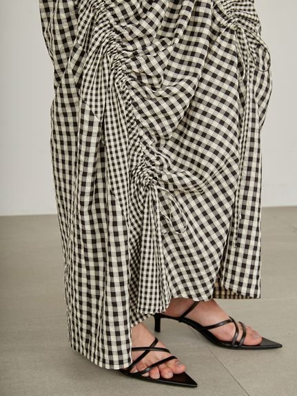 【SALE/70%OFF】styling/ 【セットアップ対応】ギャザー2WAYスカート スタイリング スカート ロング・マキシスカート ホワイト レッド ブラック【送料無料】 - メイン画像 11