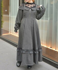 【SALE／20%OFF】axes femme オフショル風ワンピース アクシーズファム ワンピース・ドレス ワンピース グリーン【送料無料】
