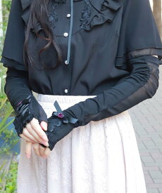 axes femme レースアップUVロング手袋 アクシーズファム ファッション雑貨 手袋 ピンク