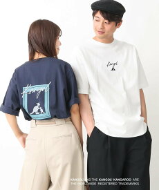 a.v.v KANGOLスクエアプリントロングシルエットカットソー アー・ヴェ・ヴェ トップス カットソー・Tシャツ ホワイト ネイビー【送料無料】