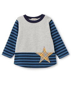 【SALE／50%OFF】Love&Peace&Money 【人気商品再入荷】【直営店で取り扱い無し】星ポケットボーダートレーナー ナルミヤオンライン トップス スウェット・トレーナー ネイビー グレー