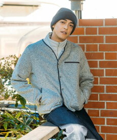 【SALE／10%OFF】FREAK'S STORE リラックスフィット ニットフリース カーディガン 25AW フリークスストア トップス カーディガン グレー ブラック グリーン【送料無料】