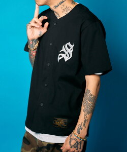 Subciety Jersey baseball shirt �T�u�T�G�e�B �g�b�v�X �V���c�E�u���E�X �u���b�N �z���C�g�y���������z
