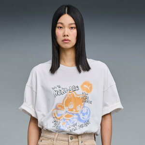 �ySALE�^30%OFF�zPUMA ���j�Z�b�N�X NEKO-san �X�P�b�` �O���t�B�b�N MX ���� T�V���c NEKO SAN SKETCH GP SS TEE �v�[�} �g�b�v�X �J�b�g�\�[�ET�V���c �O���[