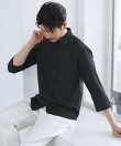 【セットアップ対応】【防シワ・防ピリング・接触冷感】機能性素材テックリネン七分袖シャツ
