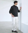 【セットアップ対応】【防シワ・防ピリング・接触冷感】機能性素材テックリネン七分袖シャツ