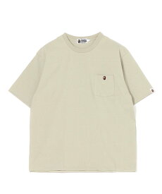 A BATHING APE APE HEAD ONE POINT RELAXED FIT POCKET TEE M ア ベイシング エイプ トップス カットソー・Tシャツ ベージュ ブラック グレー カーキ ピンク パープル ブルー ホワイト【送料無料】