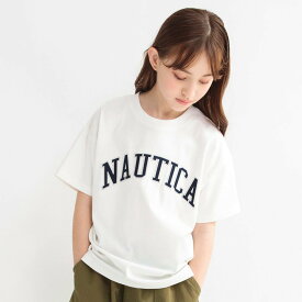 NAUTICA 【NAUTICA/ノーティカ】アップリケロゴ半袖Tシャツ ブランシェス トップス カットソー・Tシャツ ホワイト イエロー グリーン ブルー レッド ブラック