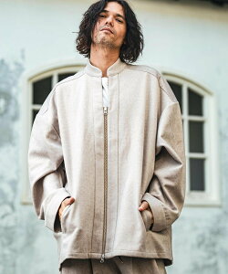 CAMBIO mj10382- Brushed Span Zipper & Skipper Shirt Jacket XLbp[WPbg JrI WPbgEAE^[ ̑̃WPbgEAE^[ uE x[W ubN O[yz