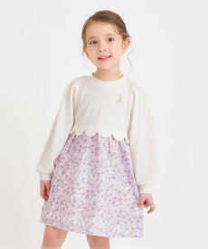 apres les cours WEB限定 スカラップドッキングワンピース エフオーオンラインストア ワンピース・ドレス ワンピース ホワイト ブラック