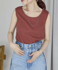 【SALE／47%OFF】mitis mitis/(W)リブメロウタンクトップ リラクロ トップス ノースリーブ・タンクトップ ホワイト ベージュ オレンジ ブラック ブルー