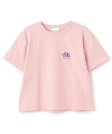 MINIMAL 【綿100】プチプラワンポイント半袖Tシャツ ナルミヤオンライン トップス カットソー・Tシャツ グリーン ピンク パープル グレー ホワイト