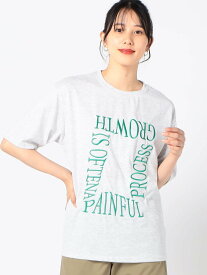 【SALE／60%OFF】Grand PARK NICOLE スクエアウェーブ 刺繍ロゴTシャツ ニコル トップス カットソー・Tシャツ グレー ホワイト ブラック