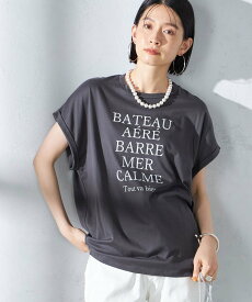 SHIPS WOMEN 《一部予約》ローズペトール 半袖 プリント TEE シップス トップス カットソー・Tシャツ グレー ホワイト ブラウン【送料無料】