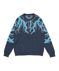 【SALE／60%OFF】BEAMS 【6/25新規値下げ】12ゲージ サンダー クルーネック ニット ビームス メン トップス ニット ブラック ネイビー【送料無料】