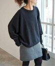 《WEB限定 / 追加予約》バルキーヤーンドルマンロングリブニット