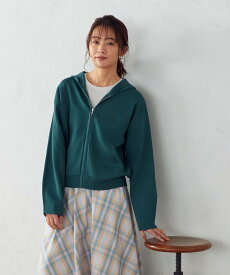 【SALE／73%OFF】COMME CA ISM ジップ付き ニットパーカ コムサイズム トップス ニット グリーン ネイビー グレー