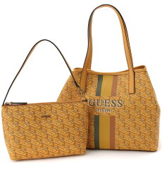 【SALE／30%OFF】GUESS (W)VIKKY Tote ゲス バッグ トートバッグ イエロー グレー【送料無料】