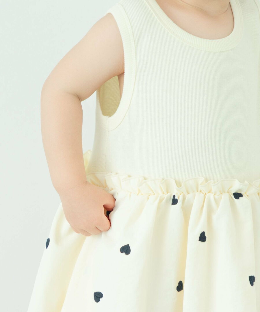 【SALE/30%OFF】LOWRYS FARM ドッキングノースリーブワンピース ローリーズファーム ワンピース・ドレス チュニック ブラック ホワイト - メイン画像 10