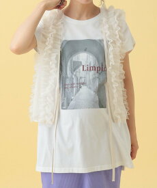 【SALE／50%OFF】LEPSIM 【産前・産後対応】マタニティ/フォトプリントフレンチスリーブ レプシィム マタニティウェア・ベビー用品 マタニティトップス グレー ホワイト ブラウン