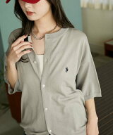 【SALE／10%OFF】U.S. POLO ASSN. ＜接触冷感＞別注 クルーネック サマーニット カーディガン 限定展開 …
