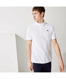 【SALE／30%OFF】LACOSTE 【EC限定】ジャカードボーダーゴルフポロシャツ ラコステ トップス ポロシャツ ホワイト ネイビー グリーン ブルー【送料無料】