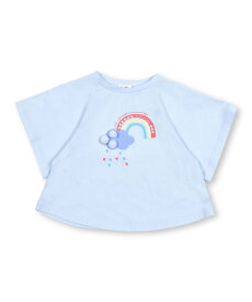 【SALE／50%OFF】Noeil aime BeBe ポンチョ風Tシャツ(90~130cm) ベベ オンライン ストア トップス カットソー・Tシャツ ピンク ブルー