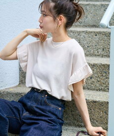 【SALE／5%OFF】FREAK'S STORE ワッフル フリル 袖トップス【限定展開】 25SS フリークスストア トップス カットソー・Tシャツ レッド ブラック ブルー グリーン ベージュ