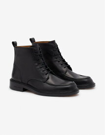 【SALE／50%OFF】Maison Kitsune 【公式】Maison Kitsune LEATHER LACE-UP BOOTS メゾン キツネ アーカイブス シューズ・靴 ブーツ ブラック【送料無料】