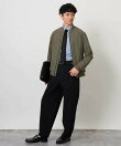 【ストレッチ/撥水/洗濯機で洗える/毛玉になりにくい/イージーケア】ナイロンピケストレッチリブブルゾン