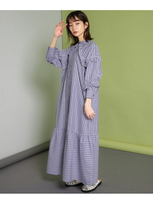 Kbf Web 一部店舗限定 プチフリルストライプワンピース Rakuten Fashion 楽天ファッション 旧楽天ブランドアベニュー Eq3738