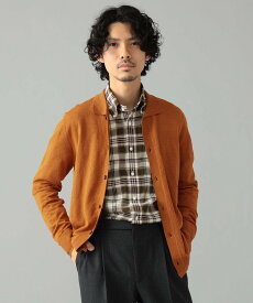 【SALE／60%OFF】BEAMS F MORGANO / 別注 リネンコットン シャツカーディガン ビームス アウトレット トップス ニット ブルー オレンジ【送料無料】