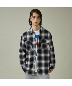 ABAHOUSE LASTWORD 【Dickies / ディッキーズ】オーバーサイズ ネルオンブレチェック ワーク アバハウス トップス シャツ・ブラウス ブラウン ブラック グレー【送料無料】