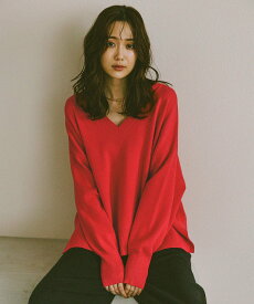 【SALE／60%OFF】GLOBAL WORK メルティリブVネックプルオーバー/579519 グローバルワーク トップス ニット ブラウン ネイビー レッド ブルー