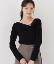 アシメリブニット