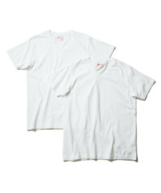Hanes HANES/(M)JAPAN FIT ジャパンフィット Vネック Tシャツ ジーンズメイト トップス カットソー・Tシャツ ホワイト