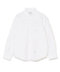 THOM BROWNE OVERSIZED PC SHIRT W/DOUBLE NEEDLE AND SELF ARMBAND IN PIQUE �g���u���E�� �g�b�v�X �V���c�E�u���E�X �z���C�g�y���������z